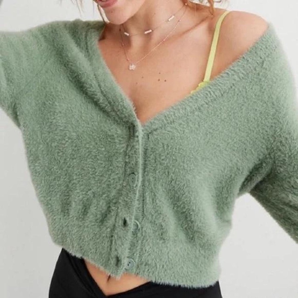 Aerie Soft Green Women's Cardigan